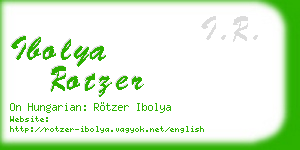 ibolya rotzer business card